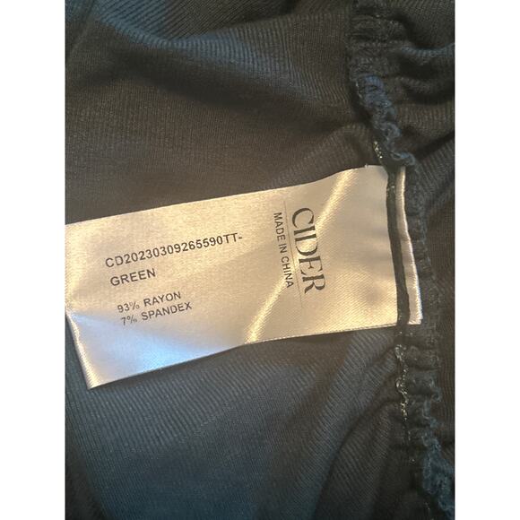 NWT Cider Brand Women's Green Shirred Sleeveless T Shirt Rayon/Spandex Size 4X - Picture 6 of 8